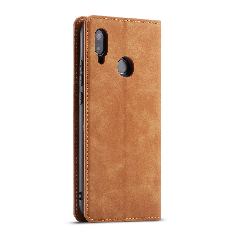 For Huawei P20 Lite Forwenw Dream Series Oil Edge Strong Magnetism Horizontal Flip Leather Case with Holder & Card Slots & Wallet & Photo Frame(Brown) - Huawei Cases by Forwenw | Online Shopping UK | buy2fix