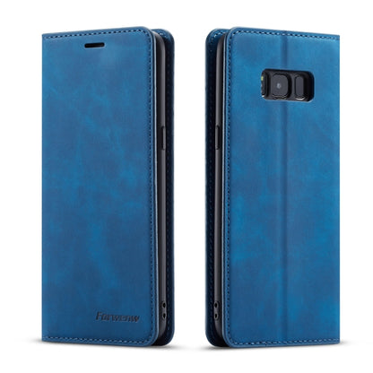 For Galaxy S8+ Forwenw Dream Series Oil Edge Strong Magnetism Horizontal Flip Leather Case with Holder & Card Slots & Wallet & Photo Frame(Blue) - Galaxy Phone Cases by Forwenw | Online Shopping UK | buy2fix