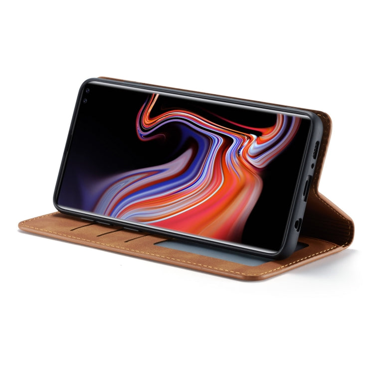 For Galaxy S10+ Forwenw Dream Series Oil Edge Strong Magnetism Horizontal Flip Leather Case with Holder & Card Slots & Wallet & Photo Frame(Brown) - Galaxy Phone Cases by Forwenw | Online Shopping UK | buy2fix