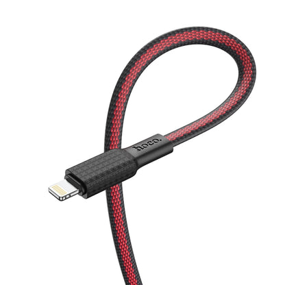 hoco X69 8 Pin Jaeger PD Charging Data Cable, Length: 1m(Black Red) - Normal Style Cable by hoco | Online Shopping UK | buy2fix