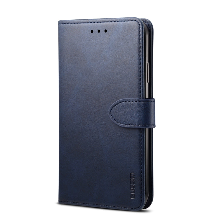 For iPhone 11 GUSSIM Magnetic Horizontal Flip Leather Case with Holder & Card Slots & & Wallet(Blue) - iPhone 11 Pro Max Cases by GUSSIM | Online Shopping UK | buy2fix