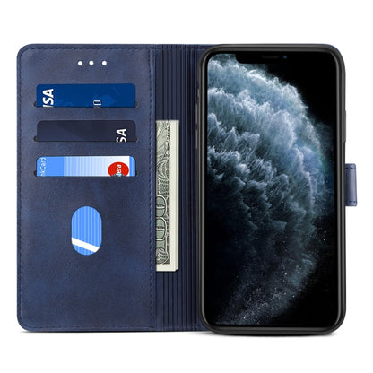 For iPhone 11 GUSSIM Magnetic Horizontal Flip Leather Case with Holder & Card Slots & & Wallet(Blue) - iPhone 11 Pro Max Cases by GUSSIM | Online Shopping UK | buy2fix