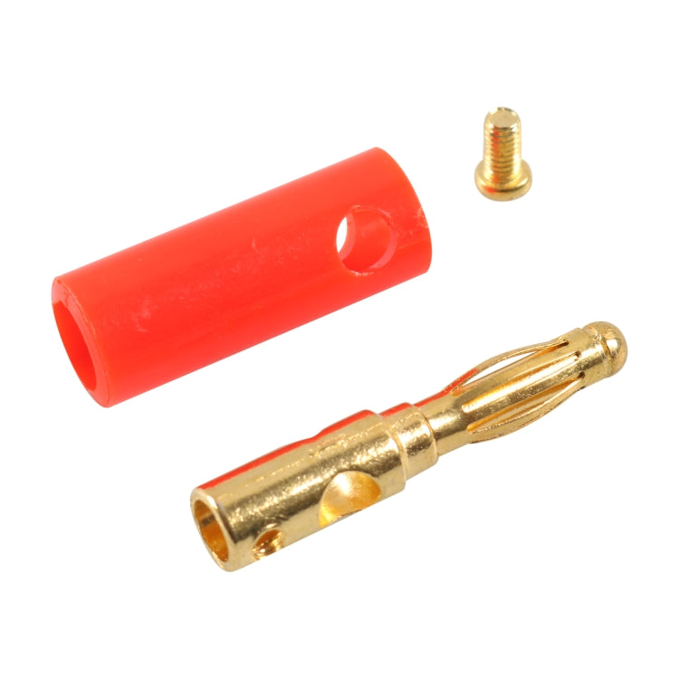 A6549 40 in 1 Car Red and Black Cover Gold-plated 4mm Banana Head Audio Plug - In Car by buy2fix | Online Shopping UK | buy2fix