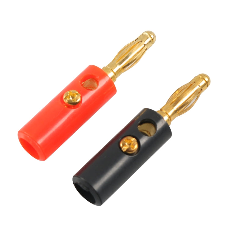 A6549 40 in 1 Car Red and Black Cover Gold-plated 4mm Banana Head Audio Plug - In Car by buy2fix | Online Shopping UK | buy2fix