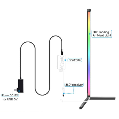 GVVOOHOME LED Symphony Remote Control Floor Atmosphere Light, Power Supply:USB -  by buy2fix | Online Shopping UK | buy2fix