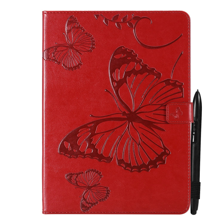 Pressed Printing Butterfly Pattern Horizontal Flip Leather Tablet Case For iPad mini 6(Red) - More iPad Cases by buy2fix | Online Shopping UK | buy2fix