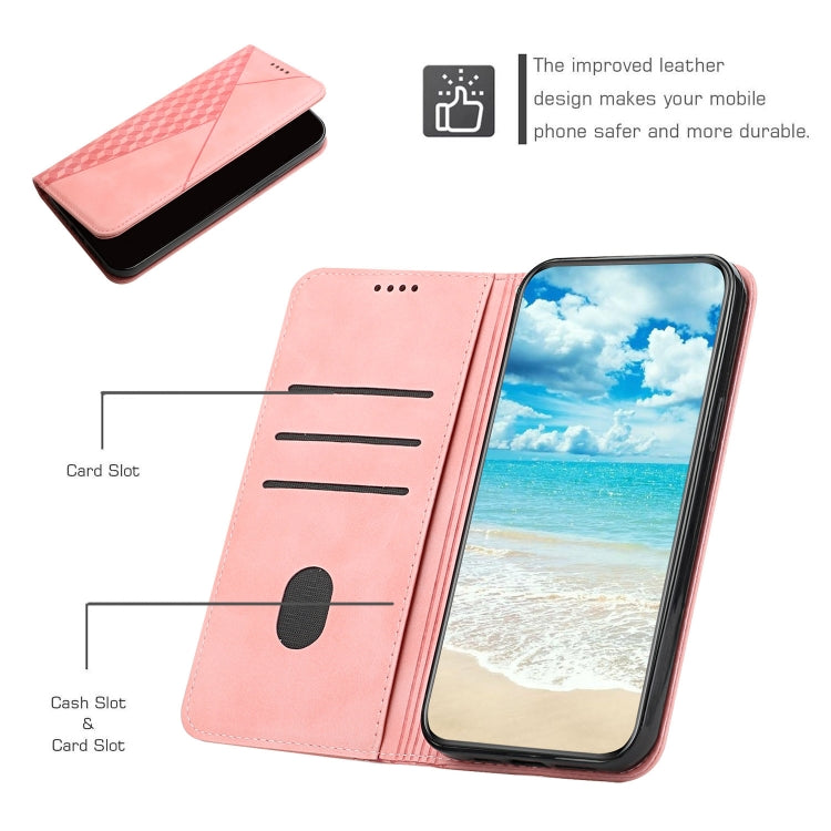 For Motorola Edge 20 Skin Feel Magnetic Leather Phone Case(Rose Gold) - Motorola Cases by buy2fix | Online Shopping UK | buy2fix