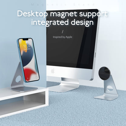 R-JUST SJ19 Round Desktop Magnetic Holder(Grey) - Desktop Holder by R-JUST | Online Shopping UK | buy2fix