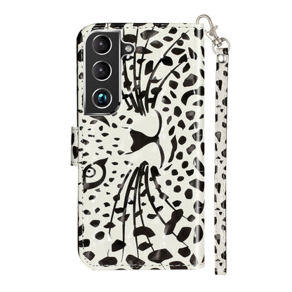 For Samsung Galaxy S22 5G 3D Pattern Horizontal Flip PU Leather Phone Case(Yellow Leopard) - Galaxy S22 5G Cases by buy2fix | Online Shopping UK | buy2fix