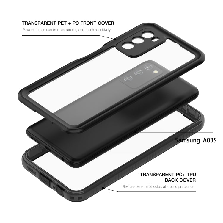 For Samsung Galaxy A03s RedPepper Shockproof Waterproof PC + TPU Phone Case(Black) - Galaxy Phone Cases by RedPepper | Online Shopping UK | buy2fix