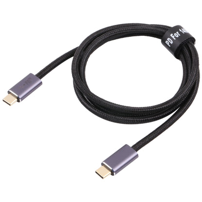 140W USB 2.0 USB-C / Type-C Male to USB-C / Type-C Male Braided Data Cable, Cable Length:2m(Black) - Computer & Networking by buy2fix | Online Shopping UK | buy2fix