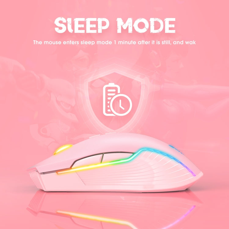 ONIKUMA CW905 2.4G RGB Lighting Wireless Mouse(Pink) - Wireless Mice by ONIKUMA | Online Shopping UK | buy2fix