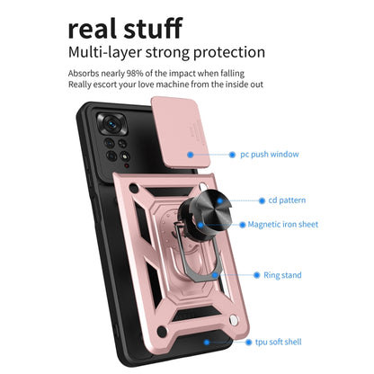 For Xiaomi Redmi Note 11 Pro (Global) Sliding Camera Cover TPU+PC Phone Case(Black) - Xiaomi Accessories by buy2fix | Online Shopping UK | buy2fix