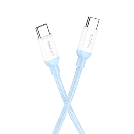 Borofone BX68 100W USB-C / Type-C to Type-C Charging Data Cable, Length:1m(Blue) -  by Borofone | Online Shopping UK | buy2fix
