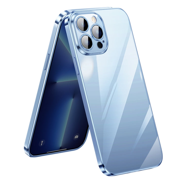 For iPhone 11 Pro Max SULADA Lens Protector Plated Clear Case (Sierra Blue) - iPhone 11 Pro Max Cases by SULADA | Online Shopping UK | buy2fix