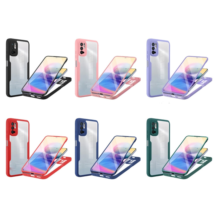 For Xiaomi Redmi Note 10 5G Acrylic + TPU 360 Degrees Full Coverage Phone Case(Black) - Xiaomi Cases by buy2fix | Online Shopping UK | buy2fix