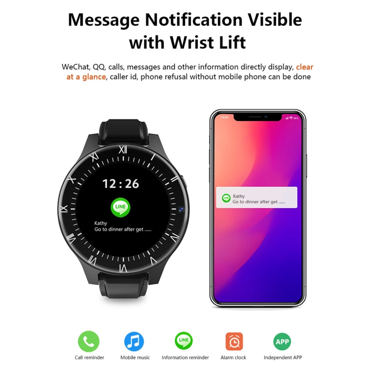 Rogbid Panda Pro 1.69 inch IPS Screen Dual Cameras Smart Watch, Support Heart Rate Monitoring/SIM Card Calling(Black) - Smart Wear by Rogbid | Online Shopping UK | buy2fix