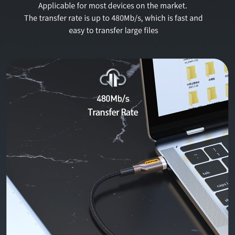 awei CL-125T Type-C / USB-C to Type-C / USB-C Fast Charging Data Cable, Length: 1m(Black) -  by awei | Online Shopping UK | buy2fix