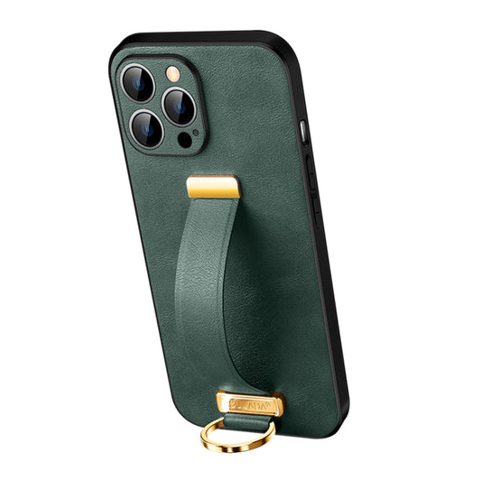 For iPhone 12 Pro Max SULADA Cool Series PC + Leather Texture Skin Feel Shockproof Phone Case (Green) - iPhone 12 Pro Max Cases by SULADA | Online Shopping UK | buy2fix