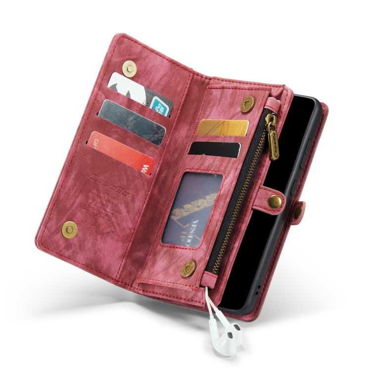 For Galaxy S20 Plus CaseMe Detachable Multifunctional Horizontal Flip Leather Case, with Card Slot & Holder & Zipper Wallet & Photo Frame(Red) - Samsung Accessories by CaseMe | Online Shopping UK | buy2fix