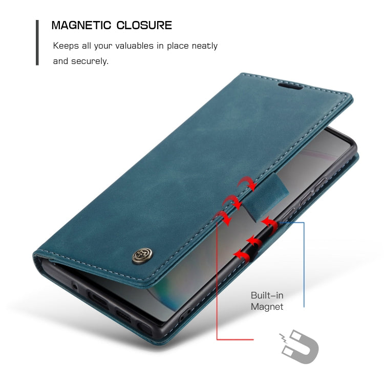 For Galaxy A81 / Note 10 Lite CaseMe Multifunctional Horizontal Flip Leather Case, with Card Slot & Holder & Wallet(Blue) - Samsung Accessories by CaseMe | Online Shopping UK | buy2fix