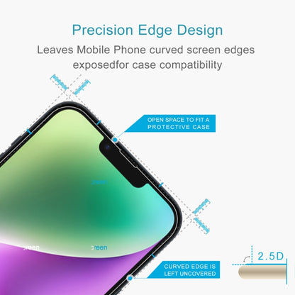 For iPhone 14 10pcs 0.26mm 9H 2.5D Tempered Glass Film - iPhone 14 Tempered Glass by buy2fix | Online Shopping UK | buy2fix