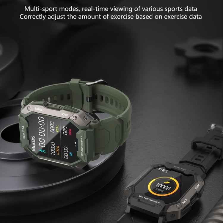 C20 1.71 inch TFT HD Screen Smart Watch, Support Heart Rate Monitoring/Blood Oxygen Monitoring(Black Camouflage) - Smart Wear by buy2fix | Online Shopping UK | buy2fix