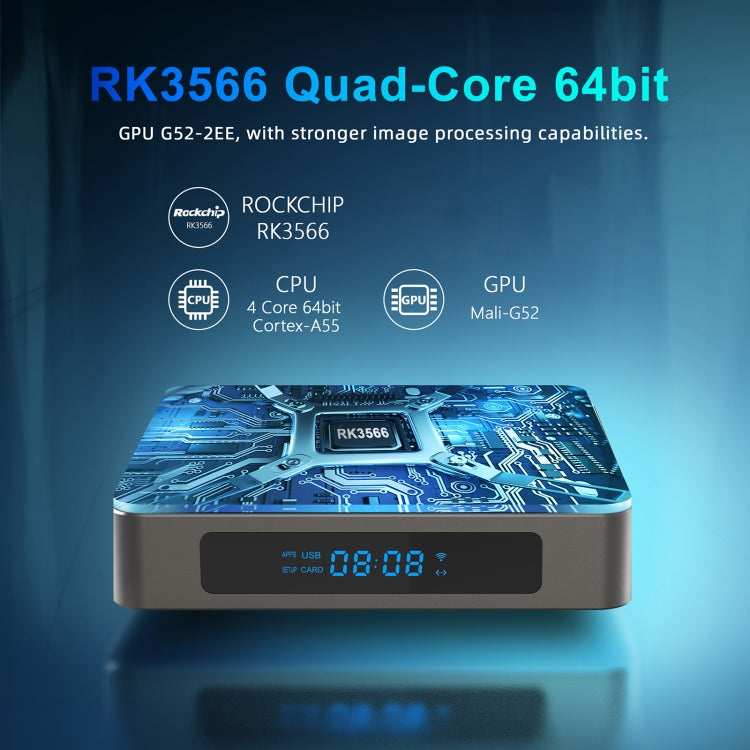 X96 X6 8K Smart TV BOX Android 11.0 Media Player, RK3566 Quad Core ARM Cortex A55, RAM: 8GB, ROM: 64GB, Plug Type:US Plug - Consumer Electronics by buy2fix | Online Shopping UK | buy2fix