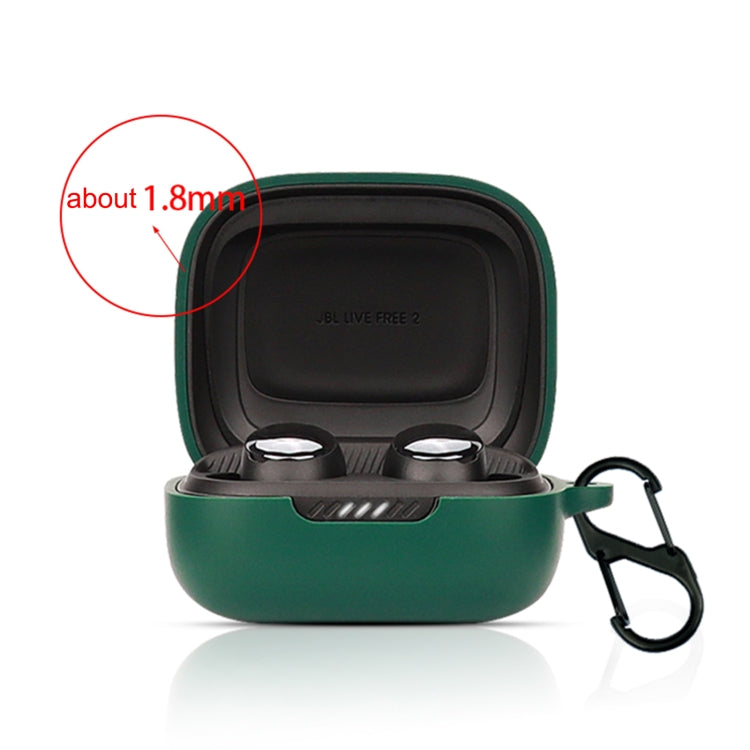 Bluetooth Earphone Silicone Protective Case For JBL Live Free 2 TWS(Dark Green) - JBL Earphone Case by buy2fix | Online Shopping UK | buy2fix