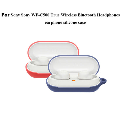 Bluetooth Earphone Silicone Case For Sony WF-C500(Dark Green) - Sony Earphone Case by buy2fix | Online Shopping UK | buy2fix