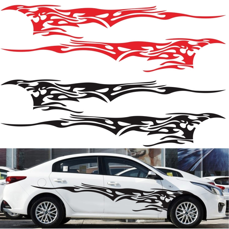 2 PCS/Set D-144 Fire Element Pattern Car Modified Decorative Sticker(White) - In Car by buy2fix | Online Shopping UK | buy2fix