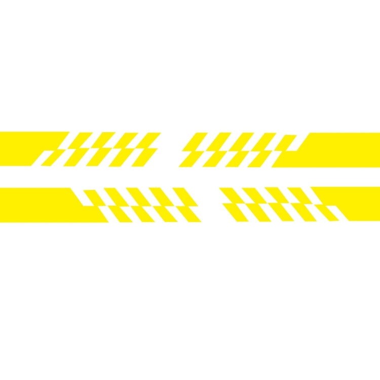 2 PCS/Set D-487 Stripe Pattern Car Modified Decorative Sticker(Yellow) - In Car by buy2fix | Online Shopping UK | buy2fix