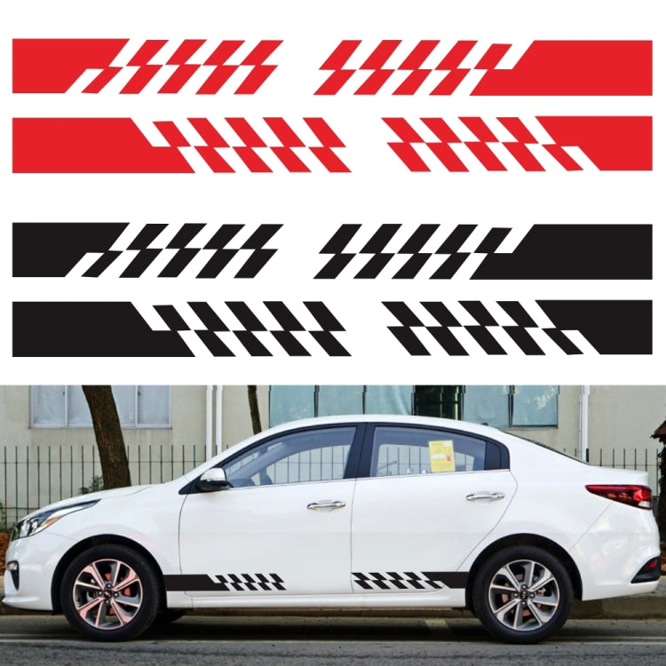 2 PCS/Set D-487 Stripe Pattern Car Modified Decorative Sticker(Yellow) - In Car by buy2fix | Online Shopping UK | buy2fix