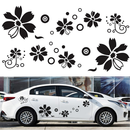 2 PCS/Set D-510 Flowers Pattern Car Modified Decorative Sticker(White) - In Car by buy2fix | Online Shopping UK | buy2fix