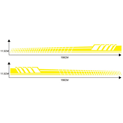 2 PCS/Set D-707 Striped Totem Pattern Car Modified Decorative Sticker(Yellow) - In Car by buy2fix | Online Shopping UK | buy2fix