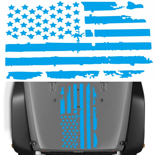 D-778 American Flag Pattern Car Modified Decorative Sticker(Blue) - In Car by buy2fix | Online Shopping UK | buy2fix