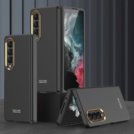 For Samsung Galaxy Z Fold4 GKK Ultra-thin Electroplating Lens Frame Phone Case(Black) - Galaxy Z Fold4 5G Cases by GKK | Online Shopping UK | buy2fix