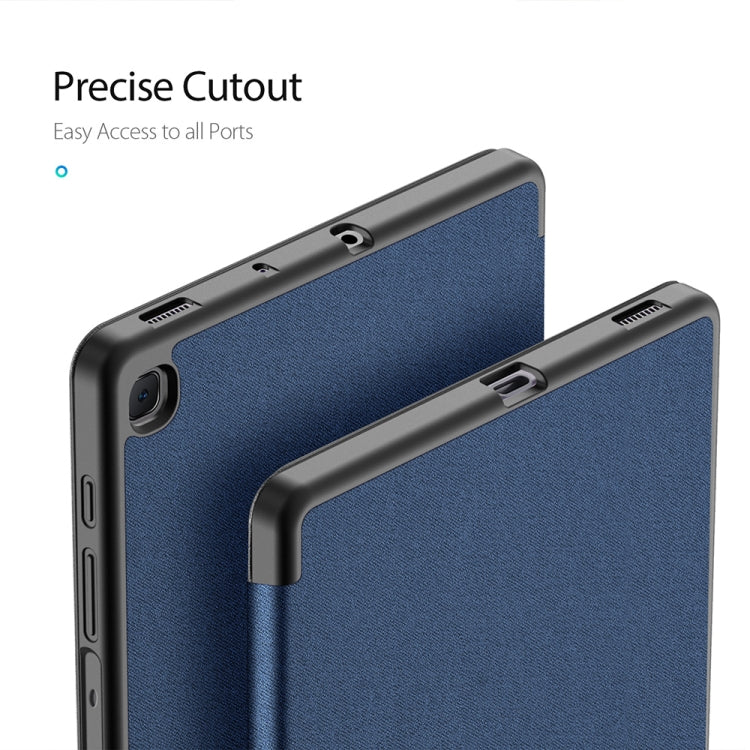 For Galaxy Tab S6 Lite 10.4 inch / S6 Lite 2024 DUX DUCIS Domo Series Horizontal Flip Magnetic PU Leather Case with Three-folding Holder & Pen Slot & Sleep / Wake-up Function(Blue) - Tab S6 Lite P610 / P615 by DUX DUCIS | Online Shopping UK | buy2fix