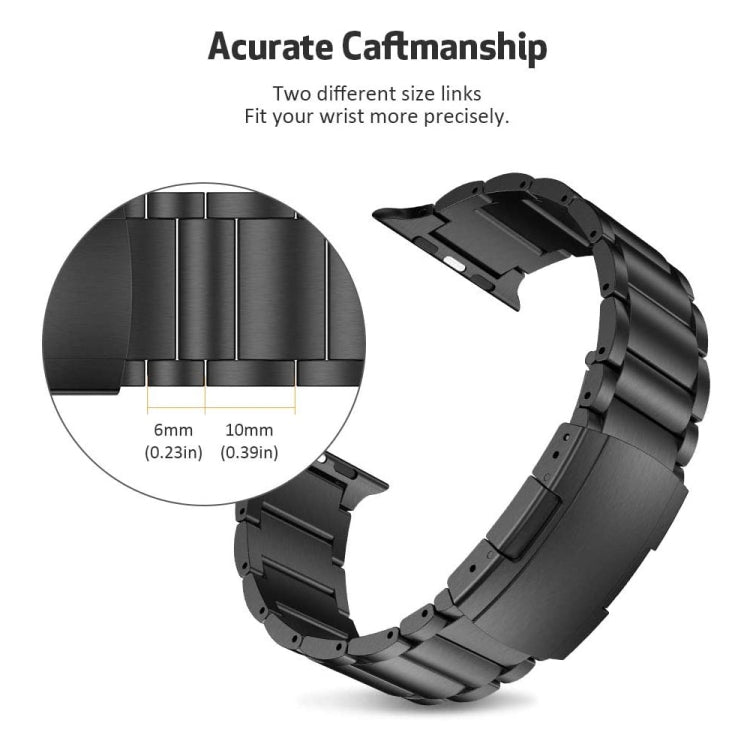 Titanium Alloy Watch Band For Apple Watch Series 9&8&7 41mm / SE 3&SE 2&6&SE&5&4 40mm / 3&2&1 38mm(Black) - Watch Bands by buy2fix | Online Shopping UK | buy2fix