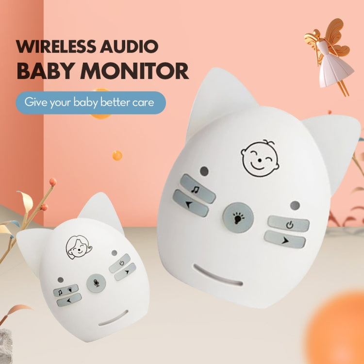 V30 Wireless Audio Baby Monitor Support Voice Monitoring + Intercom + Night Light without Battery, Plug Type:EU Plug(Pink) - Security by buy2fix | Online Shopping UK | buy2fix