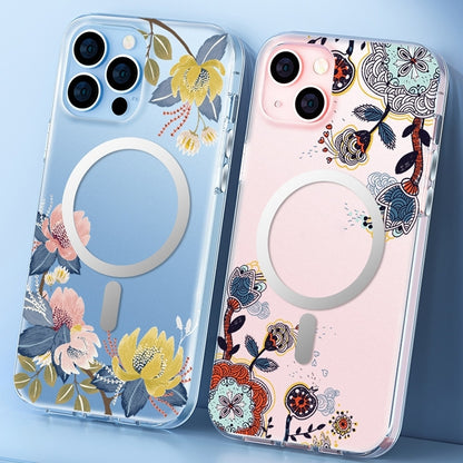 For iPhone 14 Pro Flower Frosted MagSafe Phone Case(Gypsophila) - iPhone 14 Pro Cases by buy2fix | Online Shopping UK | buy2fix