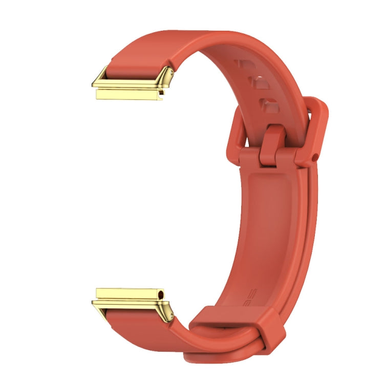 For Huawei Band 7 / 7 NFC MIJOBS Breathable Silicone Watch Band(Heat Orange Gold) - Watch Bands by MIJOBS | Online Shopping UK | buy2fix