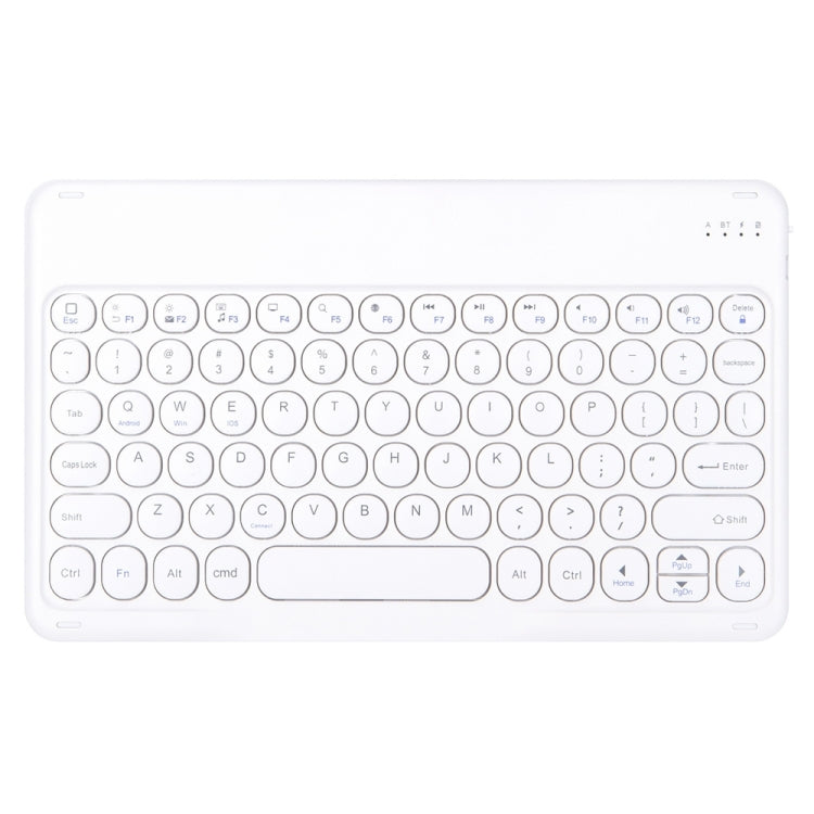 Round Cap Bluetooth Keyboard Leather Case with Pen Slot, without Touchpad For Samsung Galaxy Tab A7 10.4 2020(Black+White Keyboard) - Samsung Keyboard by buy2fix | Online Shopping UK | buy2fix