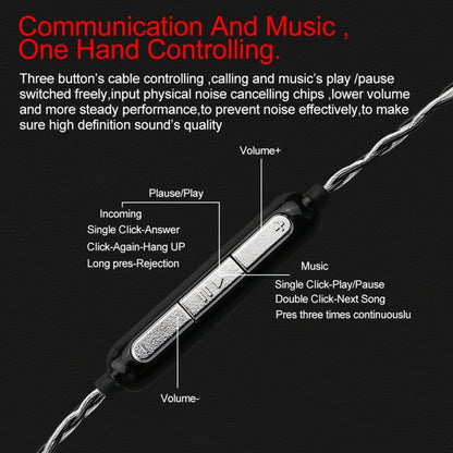 CVJ-CVM 1.2m 8 Core TC Silver Plated MMCX HIFI Earphone Update Cable, Style:With Mic - Cable & Splitter by CVJ | Online Shopping UK | buy2fix