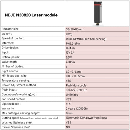 NEJE MASTER 3 Laser Engraver with N30820 Laser Module(US Plug) - Consumer Electronics by NEJE | Online Shopping UK | buy2fix