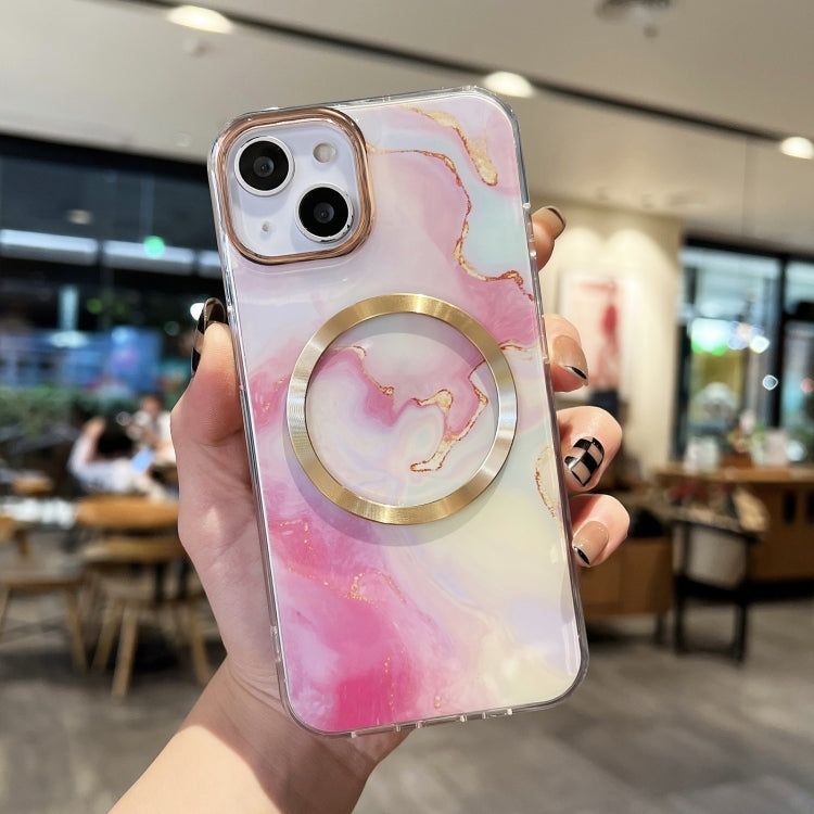 For iPhone 13 Pro Gilt Marble Magsafe Phone Case (Pink) - iPhone 13 Pro Cases by buy2fix | Online Shopping UK | buy2fix