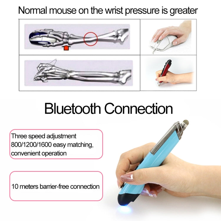 PR-08 Multifunctional Wireless Bluetooth Pen Mouse Capacitive Pen Mouse(Black) -  by buy2fix | Online Shopping UK | buy2fix