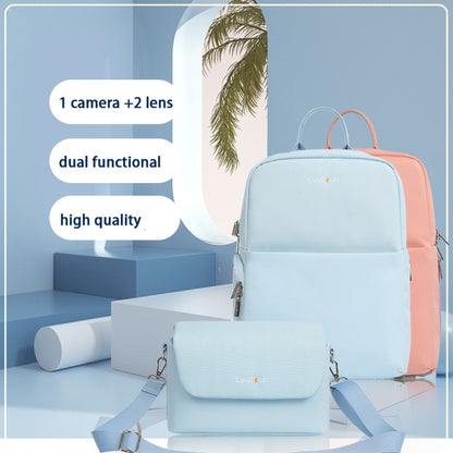 CADeN D75 Camera Backpacks Large Shockproof Cameras Lens Bags, Size:37 x 30 x 17cm(Blue) - Camera Accessories by CADeN | Online Shopping UK | buy2fix