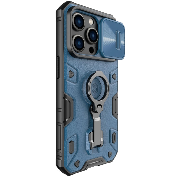 For iPhone 14 Pro NILLKIN CamShield Armor Pro Magnetic Phone Case(Blue) - iPhone 14 Pro Cases by NILLKIN | Online Shopping UK | buy2fix