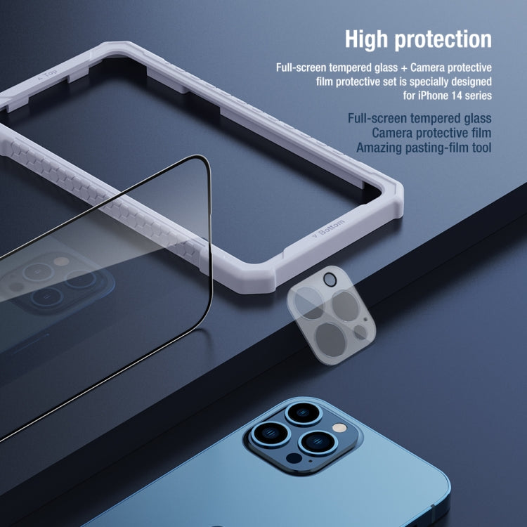 For iPhone 14 Pro NILLKIN 2 in 1 HD Full Screen Tempered Glass Film + Camera Protector Set - iPhone 14 Pro Tempered Glass by NILLKIN | Online Shopping UK | buy2fix